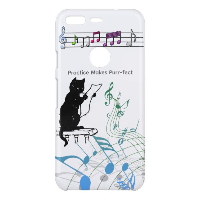 Practice Makes Purr-fect Cat iPhone Case (Back)