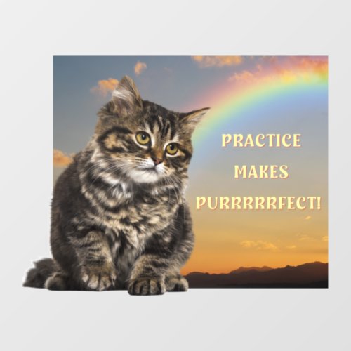 Practice makes purrrrfect Wall Decal