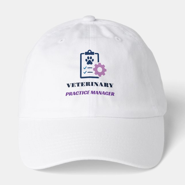🩺 Practice Manager Veterinary Clinic Team 🩺 Hat (Front)