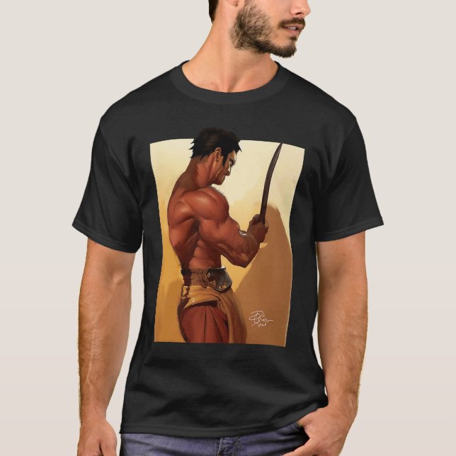 Practice More Arnis Kali Escrima by Artist Don Cas T-Shirt (Front)