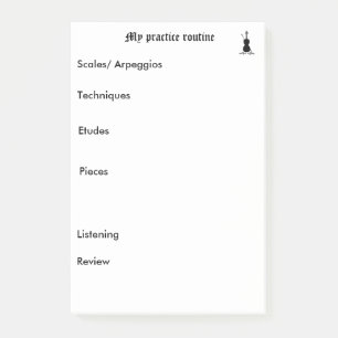 Practice reminder post-it notes