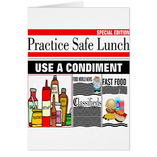 Practice Safe Lunch Cards (Front)
