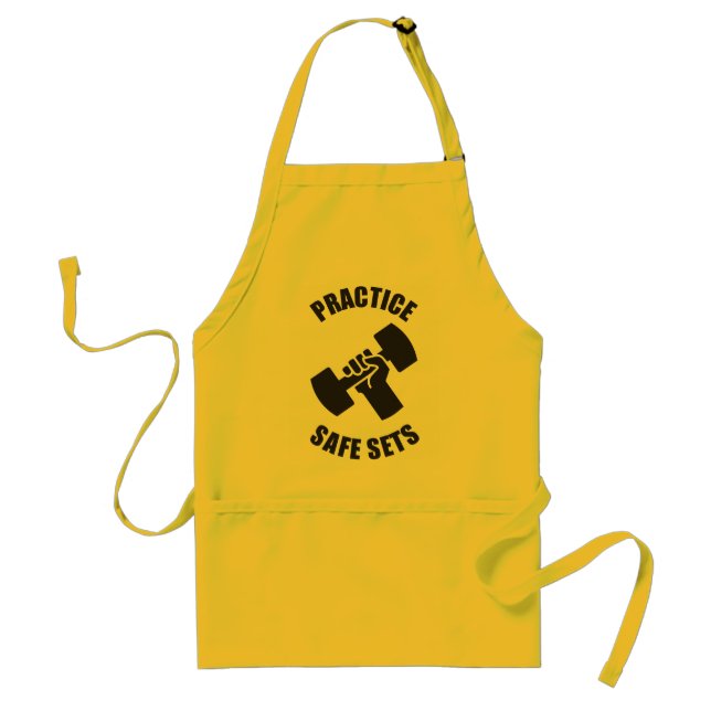 Practice Safe Sets - Gym Humor Adult Apron (Front)