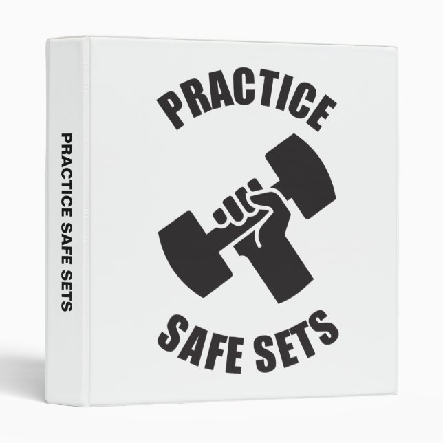 Practice Safe Sets - Gym Humor Binder (Front/Spine)