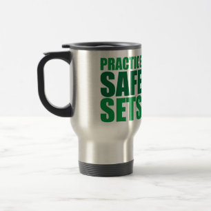 Practice Safe Sets - Lifting Gym Meme Travel Mug