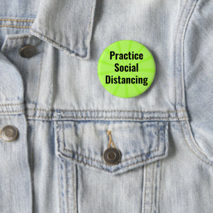 Practice Social Distancing Personal Hygiene Button