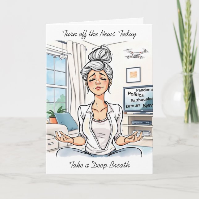 Practice some Self-Care | Yoga Lady Card (Front)