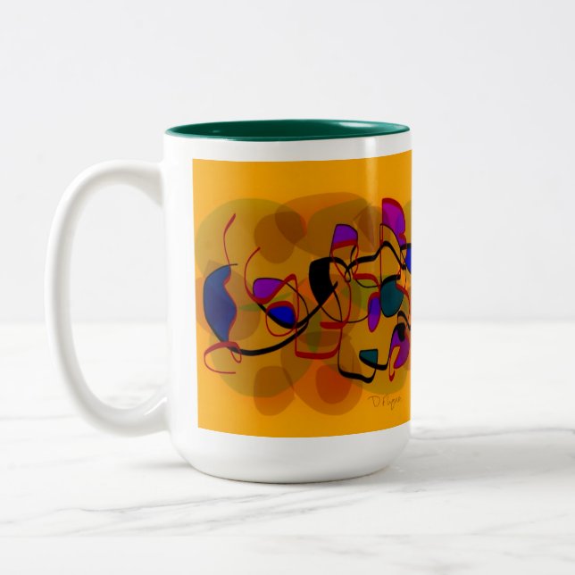 PracticeLovecoffeemug  CoffeeMug PracticeLove Two-Tone Coffee Mug (Left)