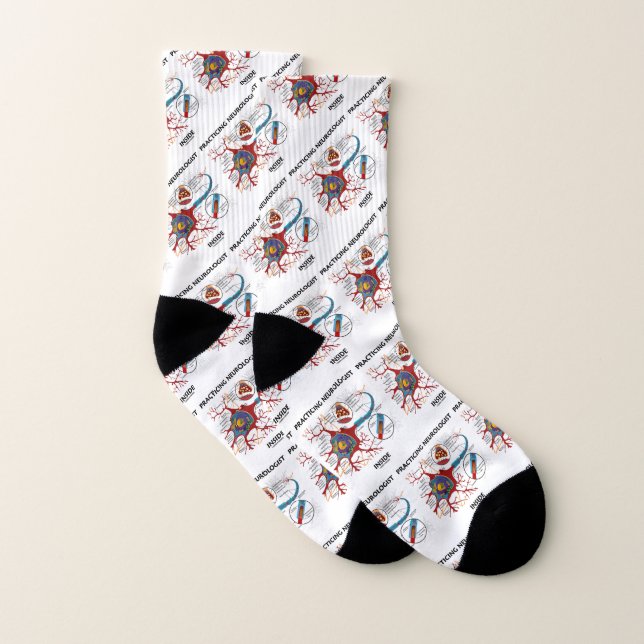 Practicing Neurologist Inside Neuron Synapse Socks (Pair)