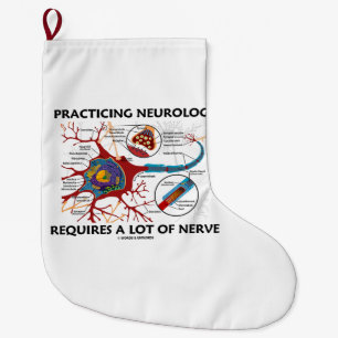 Practicing Neurology Requires A Lot Of Nerve Geek Large Christmas Stocking