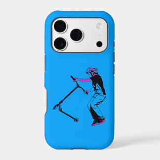 Practicing Scooter Tricks - Scooter Rider iPhone 17 Pro Case