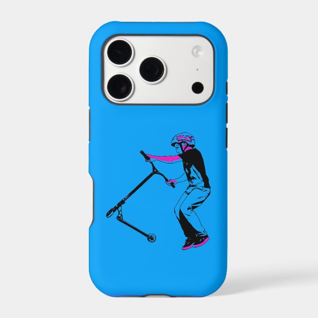 Practicing Scooter Tricks - Scooter Rider Case-Mate iPhone Case (Back)