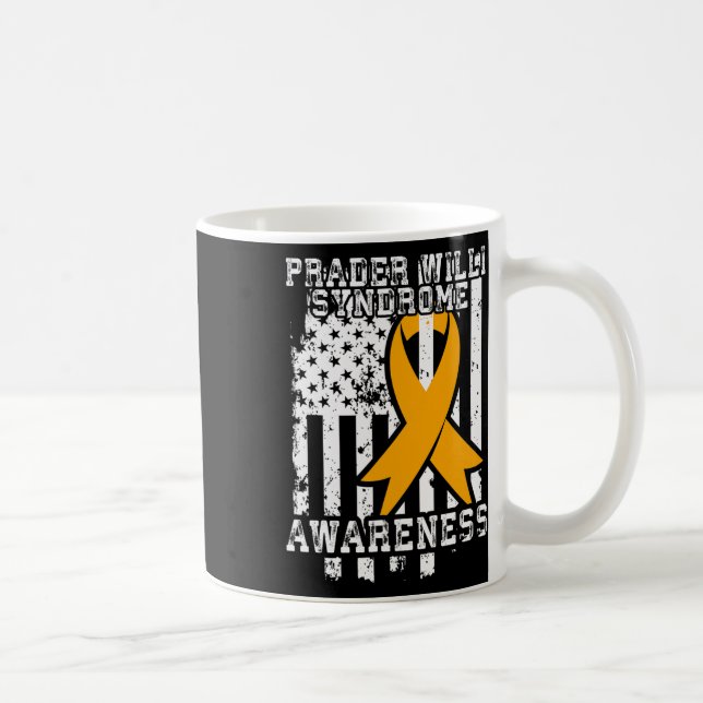 Prader Willi Syndrome Awareness - American Flag  Coffee Mug (Right)