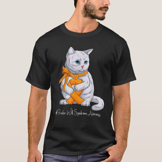 Prader Willi Syndrome Awareness Month Orange Ribbo T-Shirt (Front)