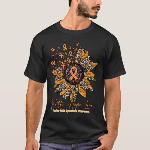 Prader_Willi Syndrome Awareness _ Sunflower faith  T_Shirt