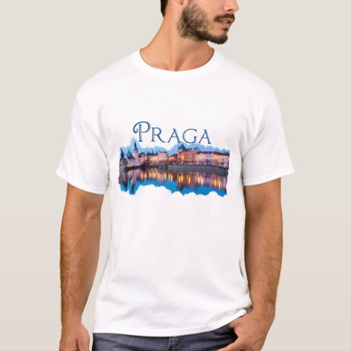 Praga Evening Skyline T_Shirt