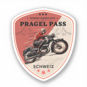 Pragel Pass swiss–alps motorcycle tour Sticker
