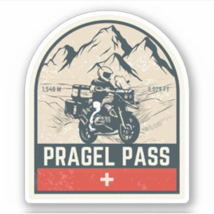 Pragel Pass swiss–alps motorcycle tour Sticker