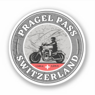 Pragel Pass swiss–alps motorcycle tour Sticker