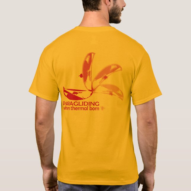 PRAGLIDING where Thermal born T-Shirt (Back)