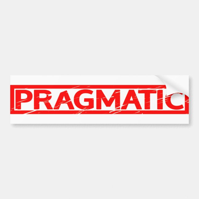 Pragmatic Stamp Bumper Sticker (Front)