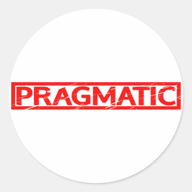 Pragmatic Stamp Classic Round Sticker (Front)
