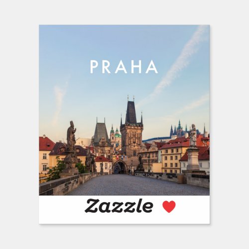 Prague 006E _ Charles Bridge Morning Sticker