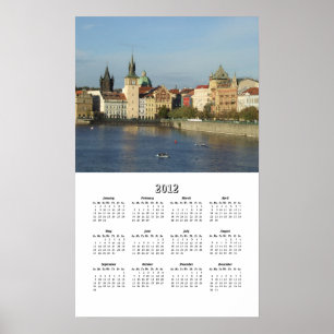 Prague 2012 One Page Calendar Poster