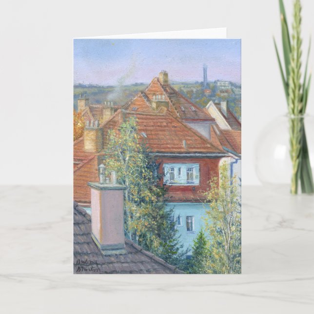“Prague 4 Rooftops” Card (Front)