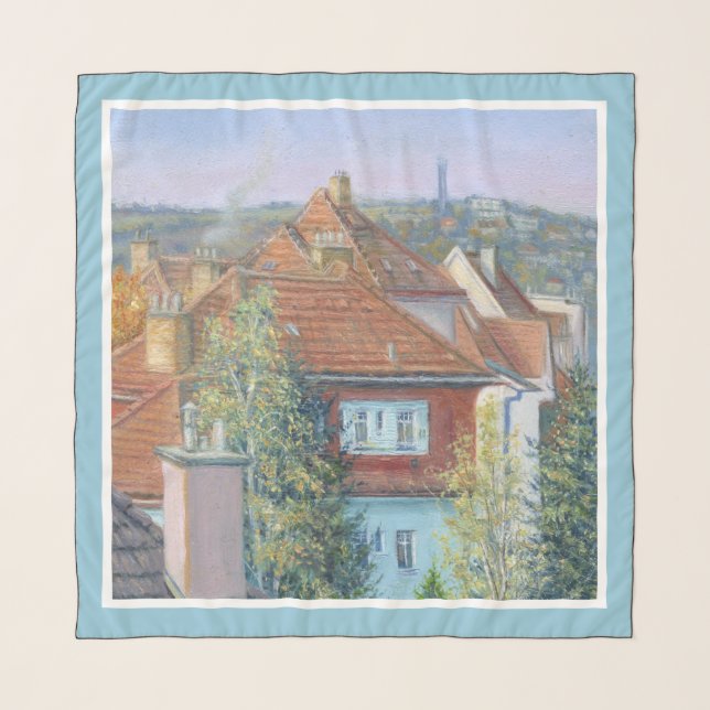 “Prague 4 Rooftops” Scarf (Front)