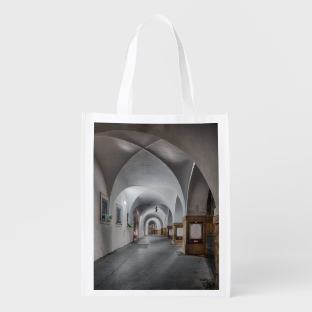 Prague Archway at Night Reusable Grocery Bag (Front)