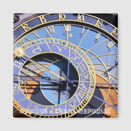 Prague Astronomical Clock detail Fridge Magnet Magnet