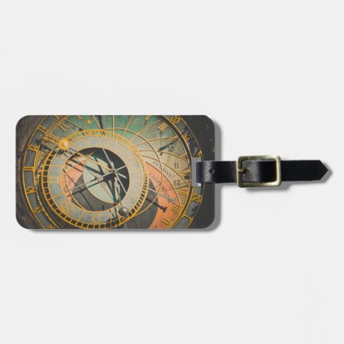 Prague astronomical clock in Czech Republic Luggage Tag