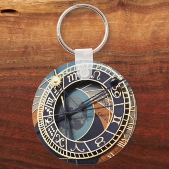 prague astronomical clock keychain | Zazzle