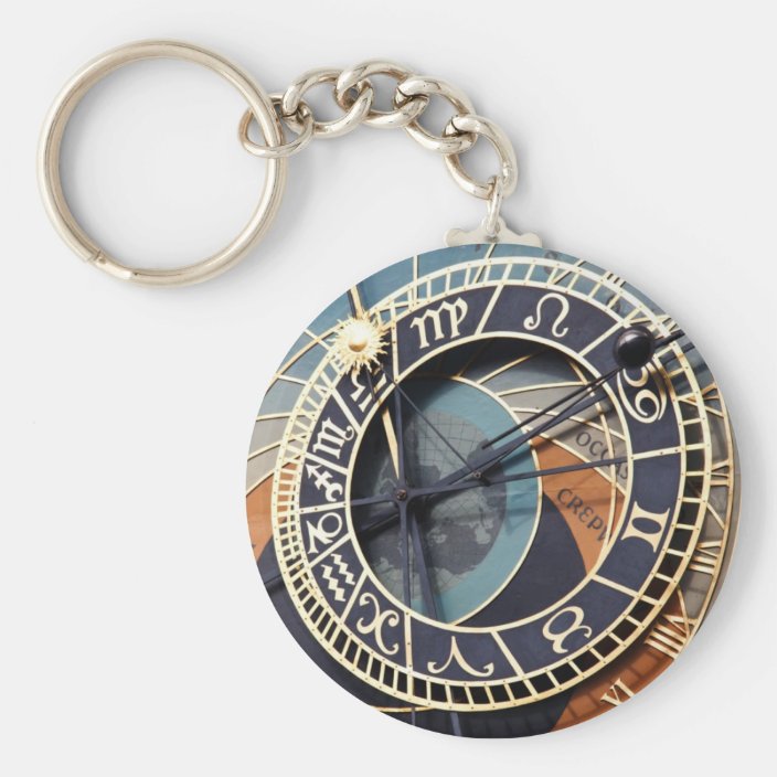 prague astronomical clock keychain | Zazzle.com