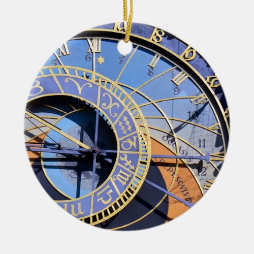 Prague _ Astronomical Clock _ Orloj Christmas Ceramic Ornament