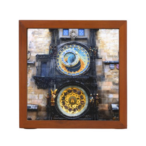 Prague Astronomical Clock Photo Desk Organizer