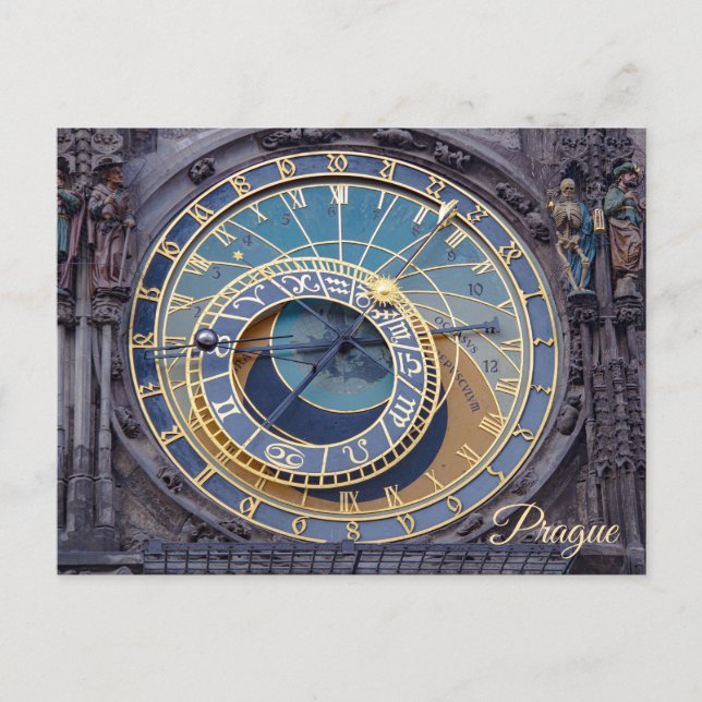 Prague astronomical clock postcard (Front)