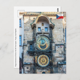 Prague Astronomical Clock Postcard