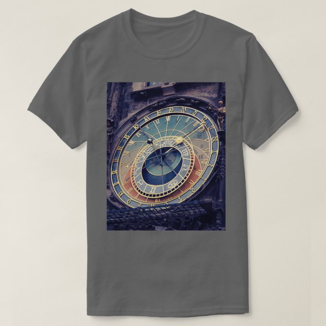 Prague Astronomical Clock T-Shirt (Design Front)