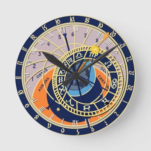 Prague Astronomical Clock Watch Round