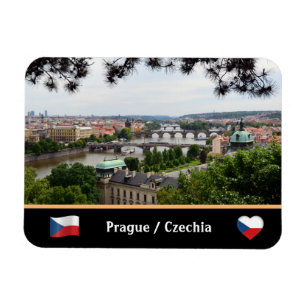 Prague Bridges & River Vltava /Czechia Magnet