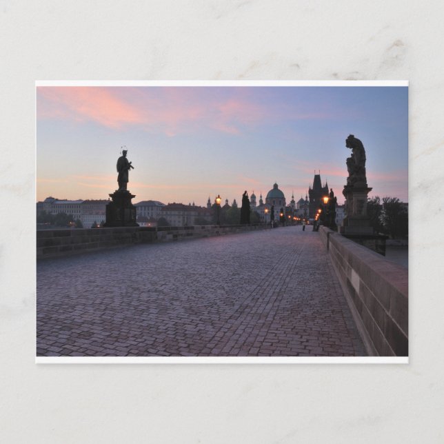 Prague by dawn postcard (Front)