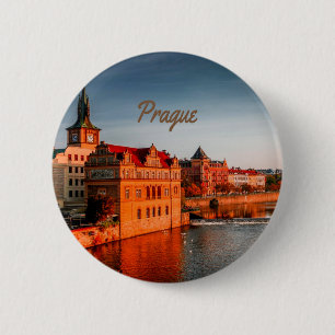 Prague Capital of the Czech Republic Button
