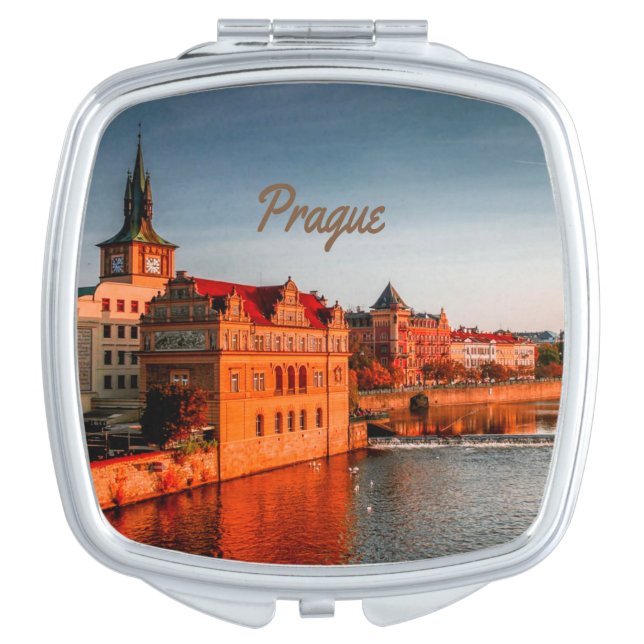 Prague Capital of the Czech Republic Compact Mirror (Front)