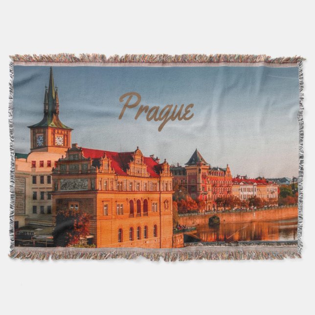Prague Capital of the Czech Republic Throw Blanket (Front)