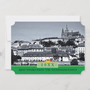 Prague Castle & Happy New Year! Card /Praha