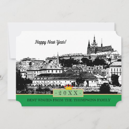 Prague Castle  Happy New Year Card Praha