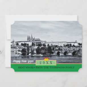 Prague Castle & Happy New Year! Card /Praha
