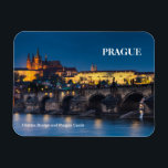 Prague Castle Magnet<br><div class="desc">The Prague Castle (built in gothic style) and Charles Bridge are the symbols of Czech capital, built in medieval times. Twilight view of Prague</div>